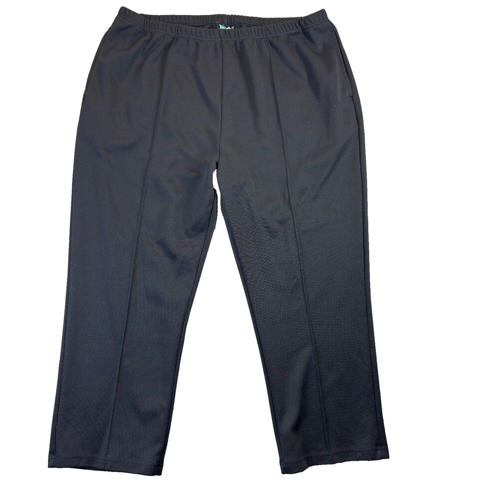 Sara Morgan Pants Womens 26WP Black Elastic Waistband Stretch Plus Size Pockets